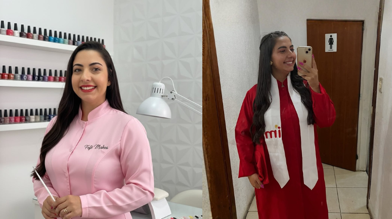 Empreendedorismo feminino: após 6 meses de curso, deixou a CLT e abriu o próprio estúdio de beleza
